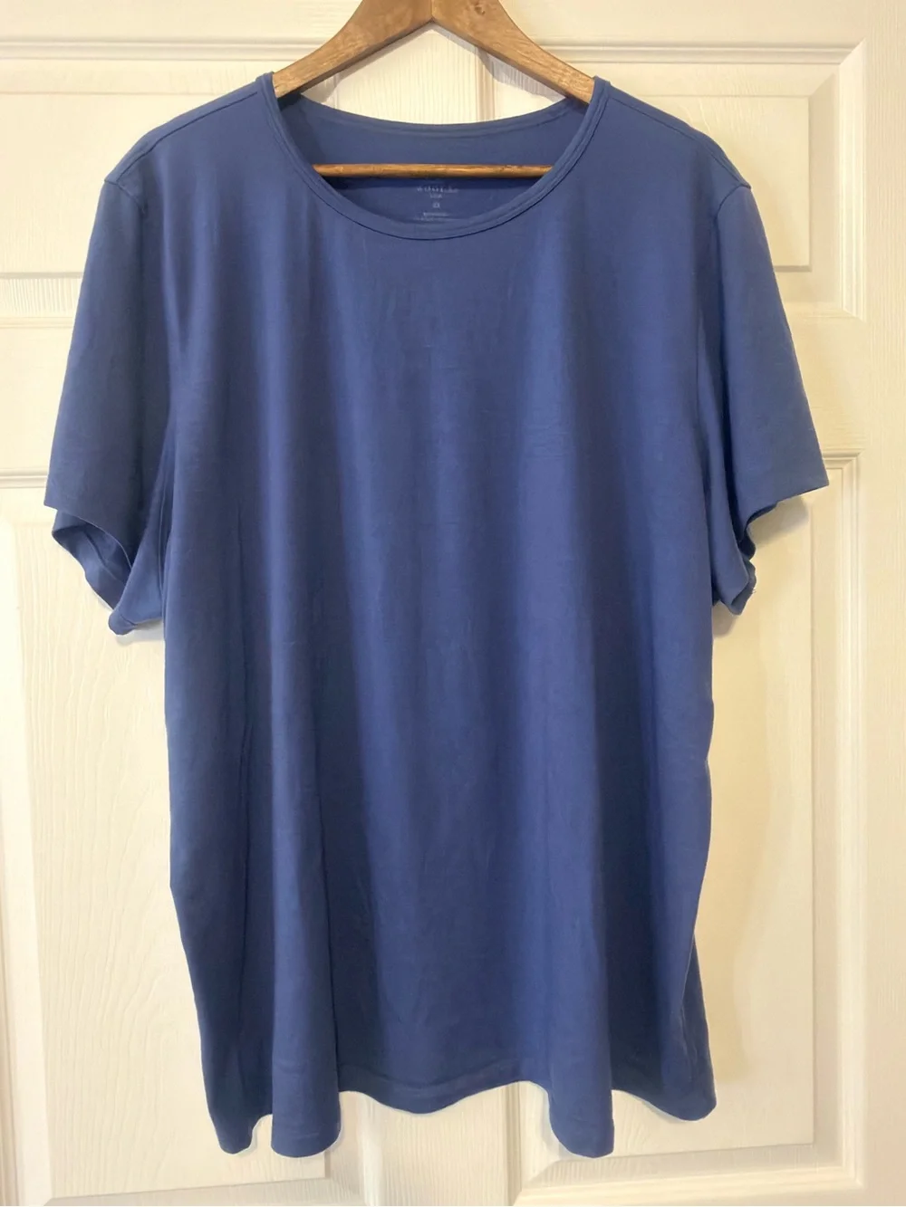 NWOT Woolx Merino Wool Liza Crew Neck Tee- Oceanside Blue - 2X - Picture 1 of 7